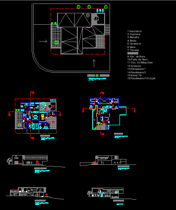 Residencial Housing 2 Plants DWG Section For AutoCAD Designs CAD