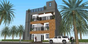 Storey Residential D Skp Model For Sketchup Designs Cad