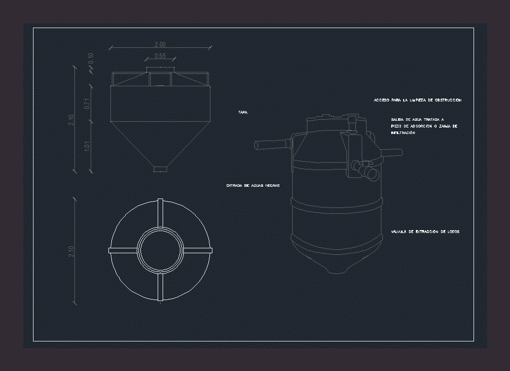 Biodigestor Dwg Detail For Autocad Designs Cad