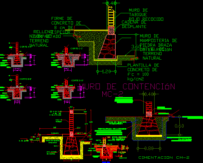 Masonry Foundation Construction Details DWG Detail For AutoCAD Designs CAD