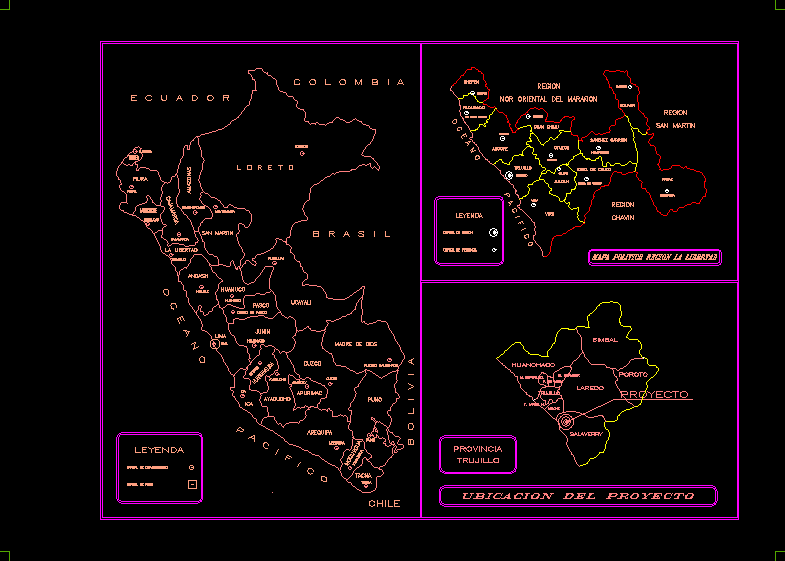 Peru Map DWG Block For AutoCAD Designs CAD