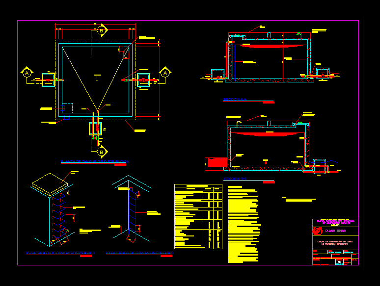 Water Tank Cad Block