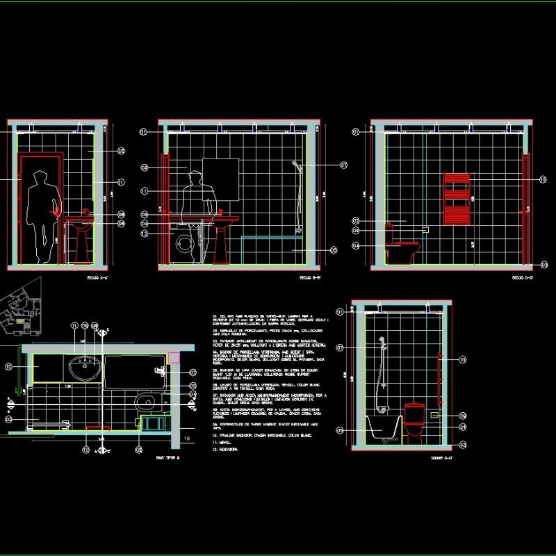 Bathroom Details DWG Section For AutoCAD Designs CAD