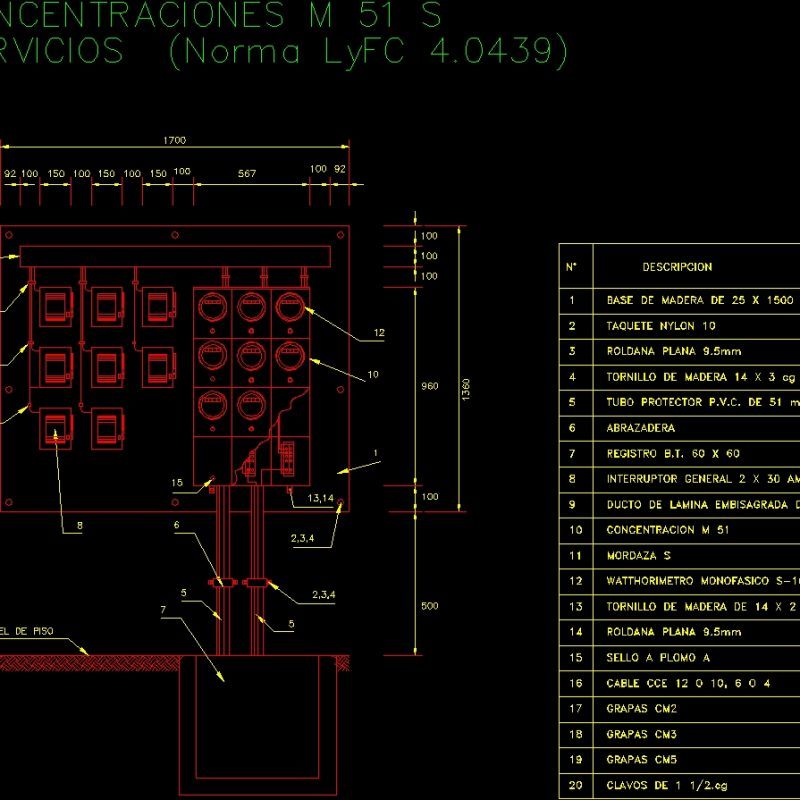 Concentration Of Electric Meters Dwg Block For Autocad Designs Cad