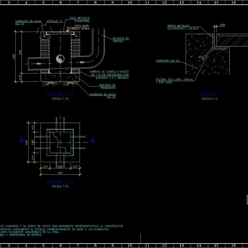 Drains And Manholes Details Dwg Detail For Autocad Designs Cad