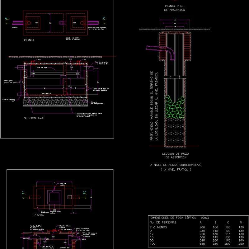 Septic Tank And Soakaway Dwg Elevation For Autocad Designs Cad