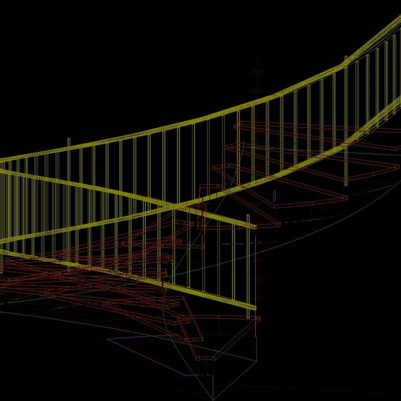 Escalera Caracol 3D DWG Model For AutoCAD Designs CAD