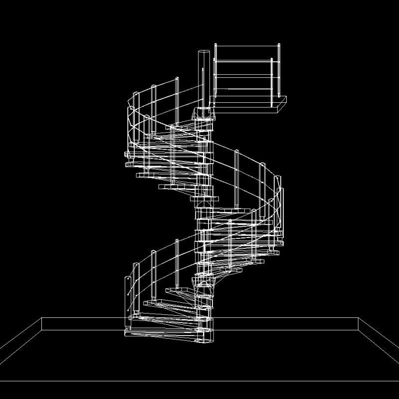 Helical Staircase D Dwg Model For Autocad Designs Cad Hot Sex Picture