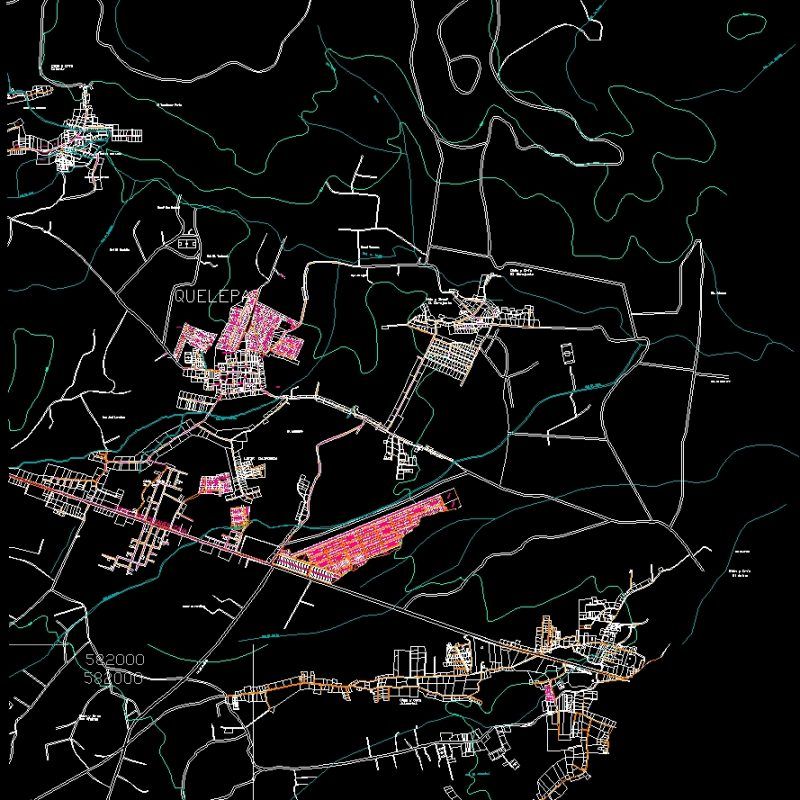 Map Quelepa San Miguel Dwg Block For Autocad Designs Cad