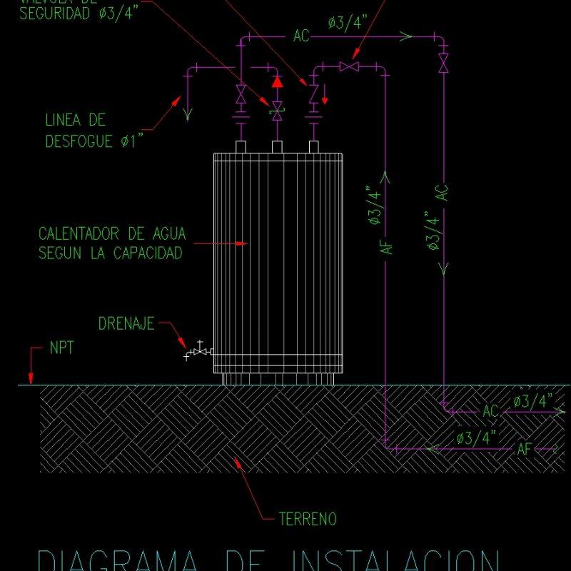 Water Heater DWG Block For AutoCAD Designs CAD