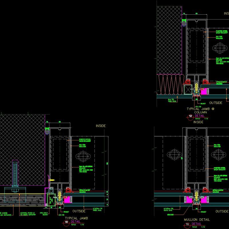 Mullion And Marble Fixation DWG Block For AutoCAD Designs CAD