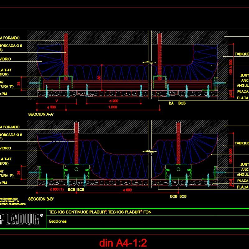 Pladur Fon Roofs DWG Block For AutoCAD Designs CAD