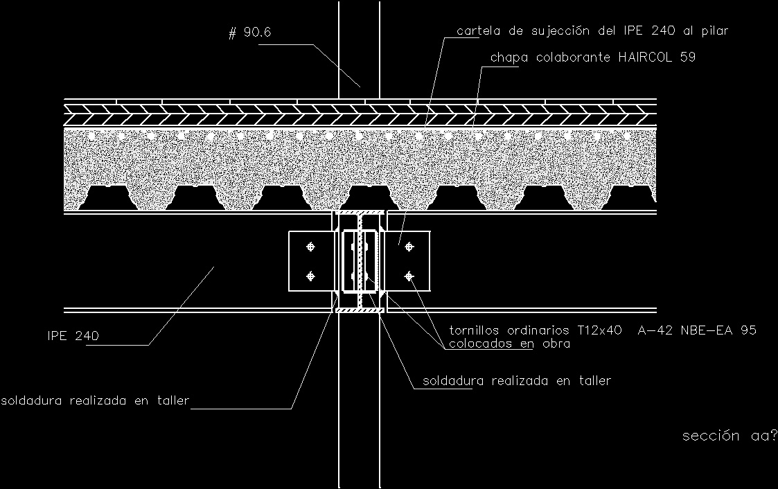 Specification Installation Losacero Dwg Detail For Autocad Designs Cad