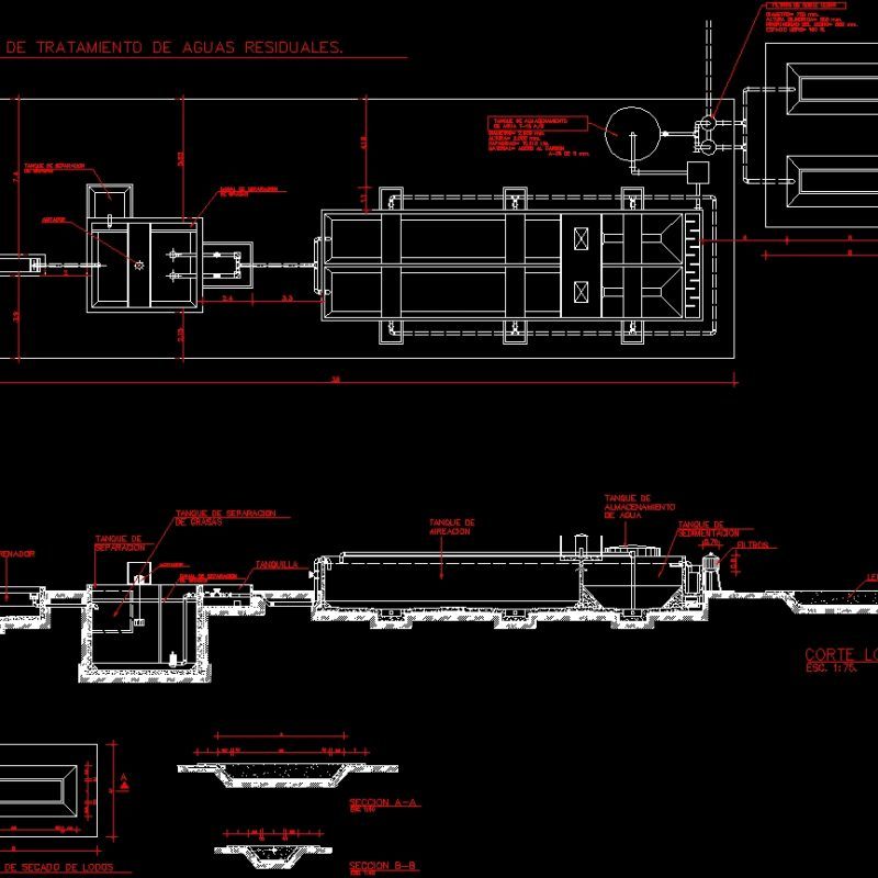 Plant Of Water Treatment Dwg Detail For Autocad Designs Cad