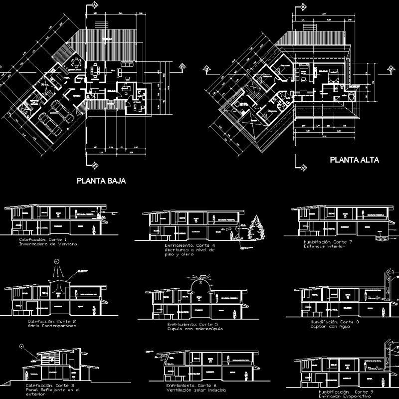 Biotecture House Dwg Section For Autocad Designs Cad