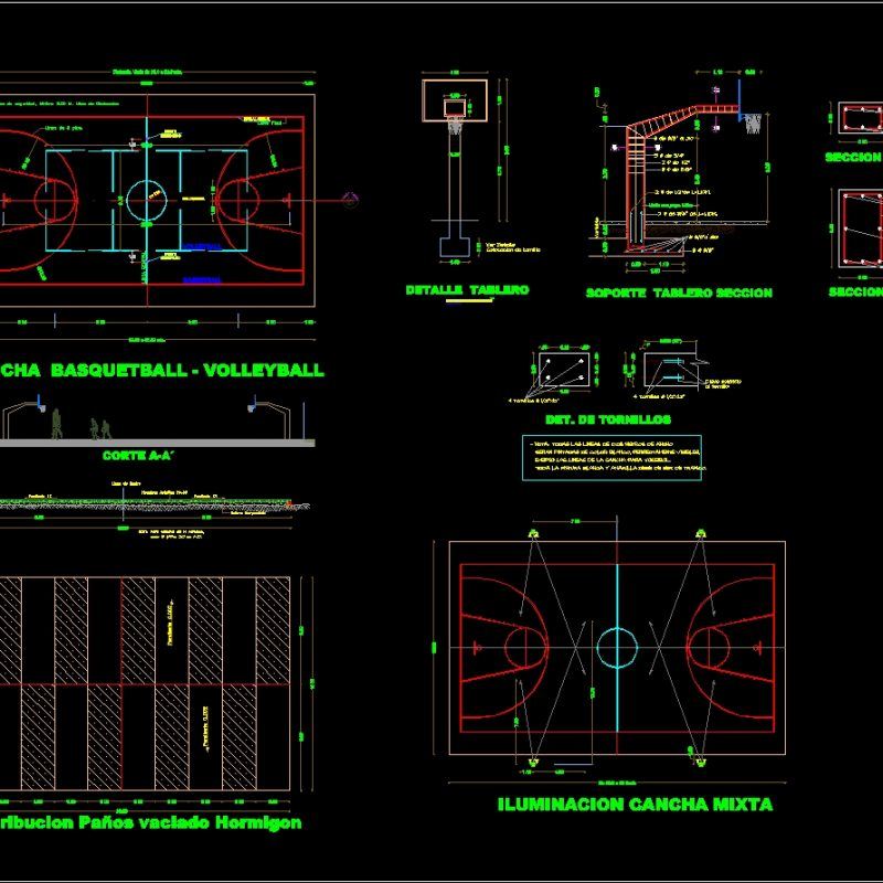 Details Court Of Basketball Dwg Detail For Autocad Designs Cad