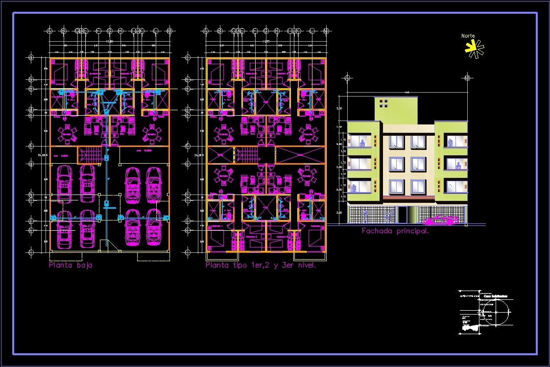 Apartment Building Dwg Elevation For Autocad Designs Cad
