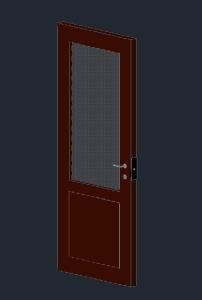 097 X 227 Door Bathroom DWG Block for AutoCAD
