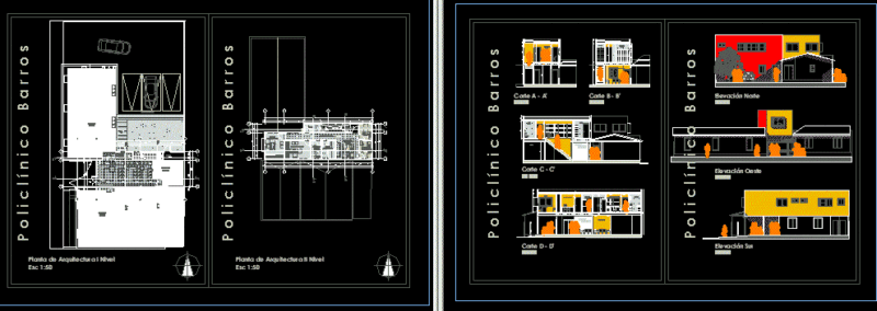1:50 General Hospital – Plants DWG Full Project for AutoCAD