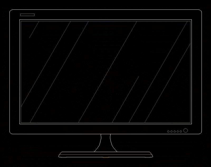 27in Lcd Monitor – Elevation 2D DWG Elevation for AutoCAD