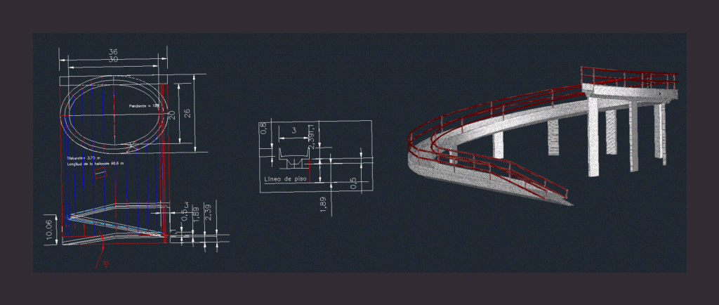 And Footbridge 3D DWG Model for AutoCAD