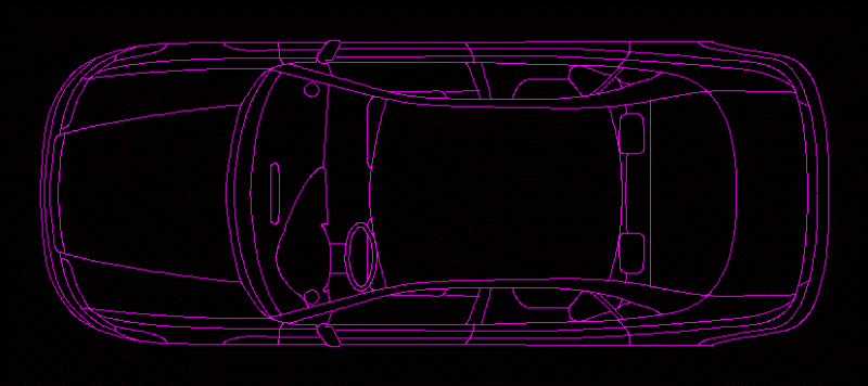 Audi 2D DWG Plan for AutoCAD