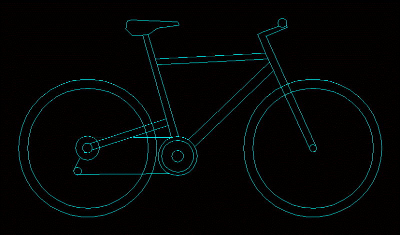 Bike 2D DWG Elevation for AutoCAD