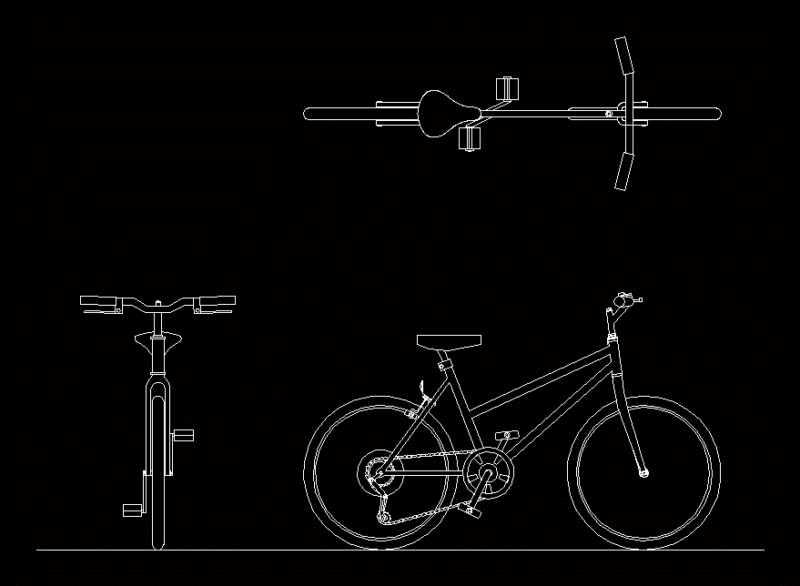 Bike Ride 2D DWG Plan for AutoCAD