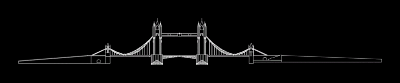 Bridge 2D DWG Elevation for AutoCAD