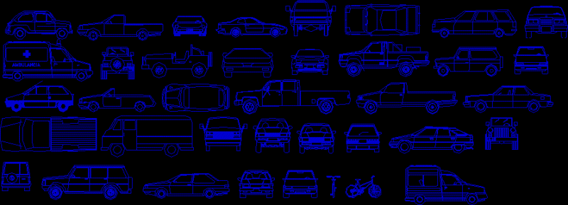 Cars 2D DWG Block for AutoCAD
