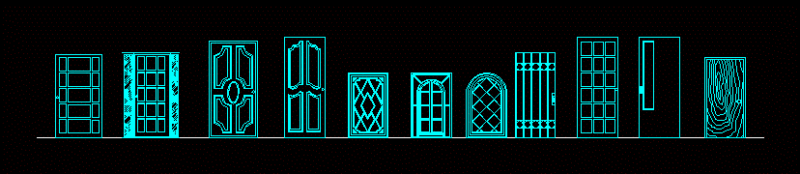 Doors And Windows 2D DWG Elevation for AutoCAD