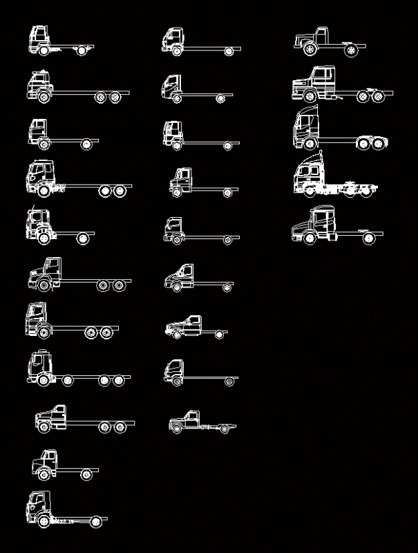 Elevation Trucks 2D DWG Elevation for AutoCAD