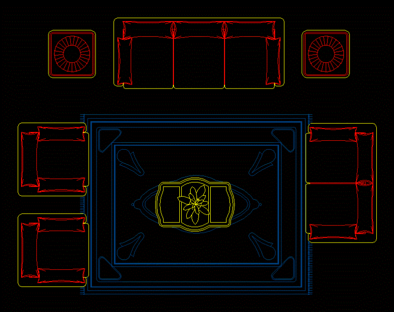 Esatr Room 2D DWG Block for AutoCAD