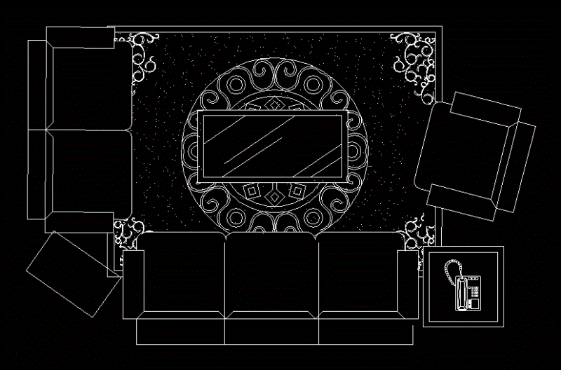Esatr Room 2D DWG Block for AutoCAD