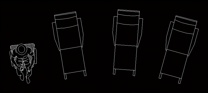Floor Lounger 2D DWG Block for AutoCAD