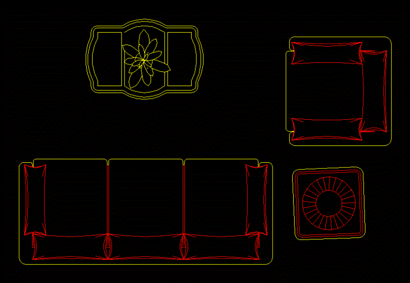 Game Room 2D DWG Block for AutoCAD