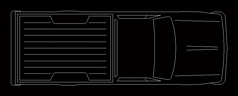 Nissan Truck 2D DWG Block for AutoCAD