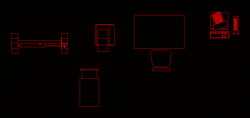 Office Furniture 2D DWG Block for AutoCAD