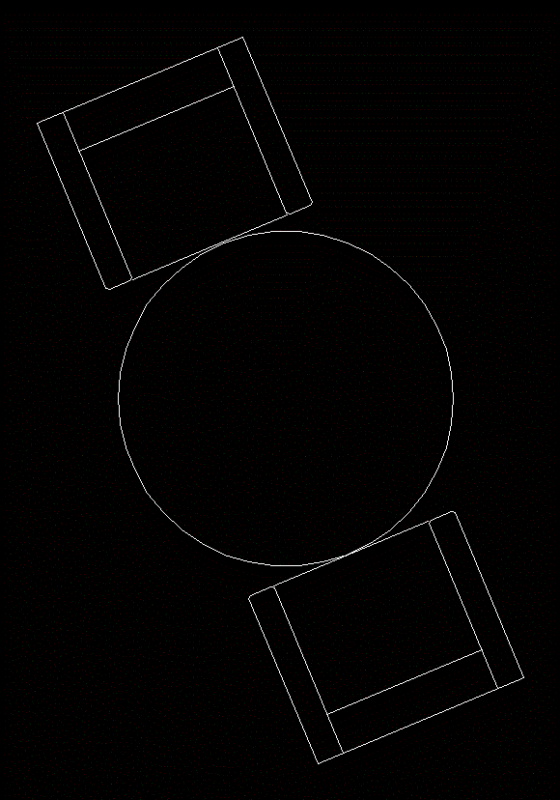 Table With Chairs 2D DWG Block for AutoCAD