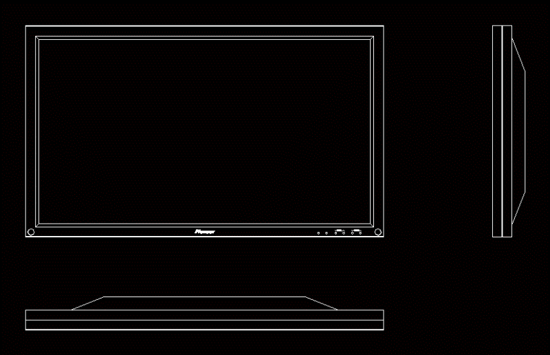 Tv 2D DWG Plan for AutoCAD