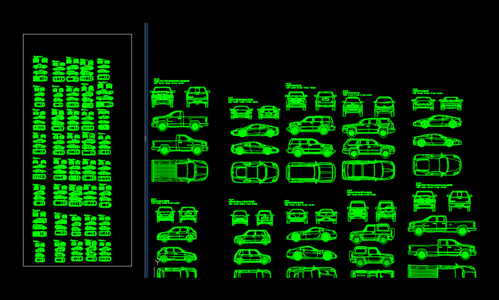 Vehicles 2D DWG Model for AutoCAD