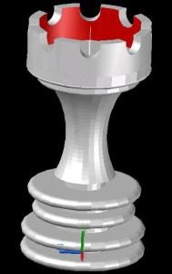 Chess Rook 3D DXF Model for AutoCAD