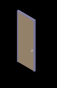Door Of 90x230cm 3D DWG Model for AutoCAD