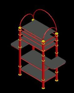 Electronic Goods Shelf 3D DWG Model for AutoCAD
