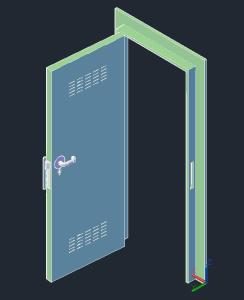 Metal Doors 3D DWG Model for AutoCAD