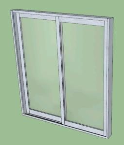 Sliding Window 3D SKP Model for SketchUp