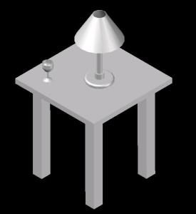 Small Table 3D DWG Model for AutoCAD