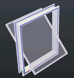 Tilt Window Horizontal 3D DWG Model for AutoCAD