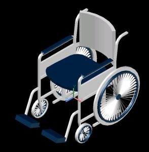 Wheelchair 3D DWG Model for AutoCAD