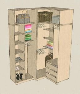 Wooden Dressing Integrated 3D SKP Model for SketchUp